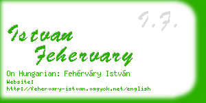 istvan fehervary business card